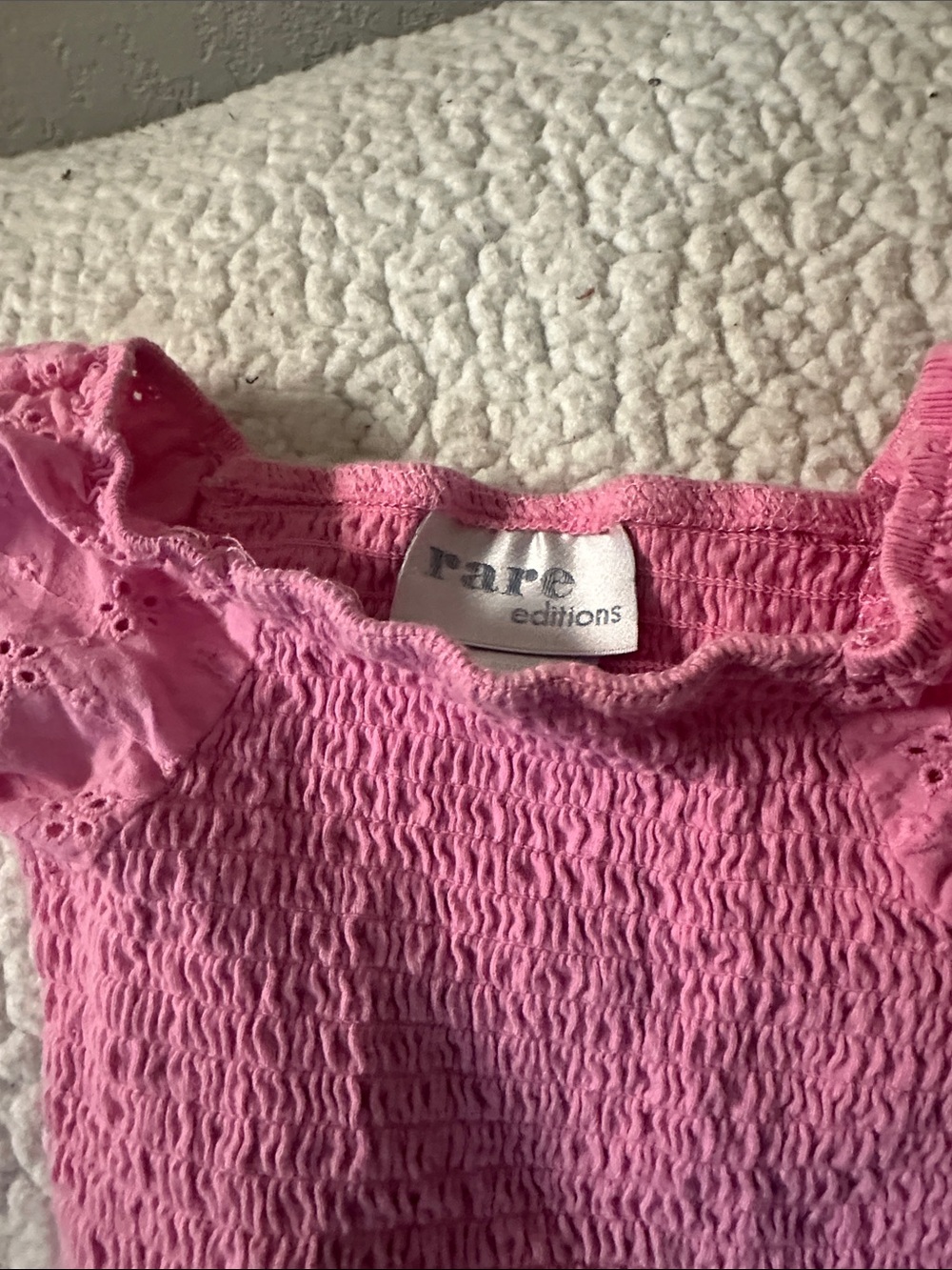 Girls Pink Gingham Ruffle Two-Piece Matching Set - Picture 4 of 5
